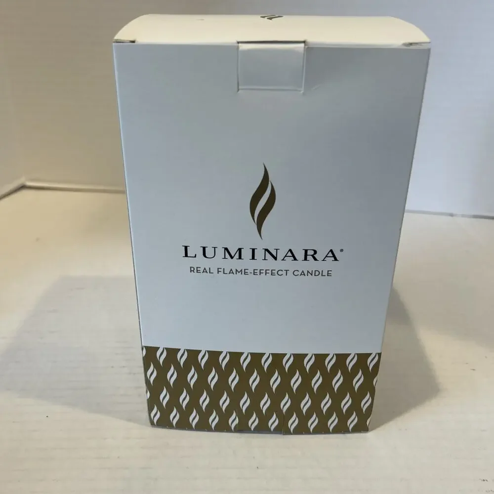 New Luminara Berry Ornament Candle Tea Light Real Flame Battery silver gold tone